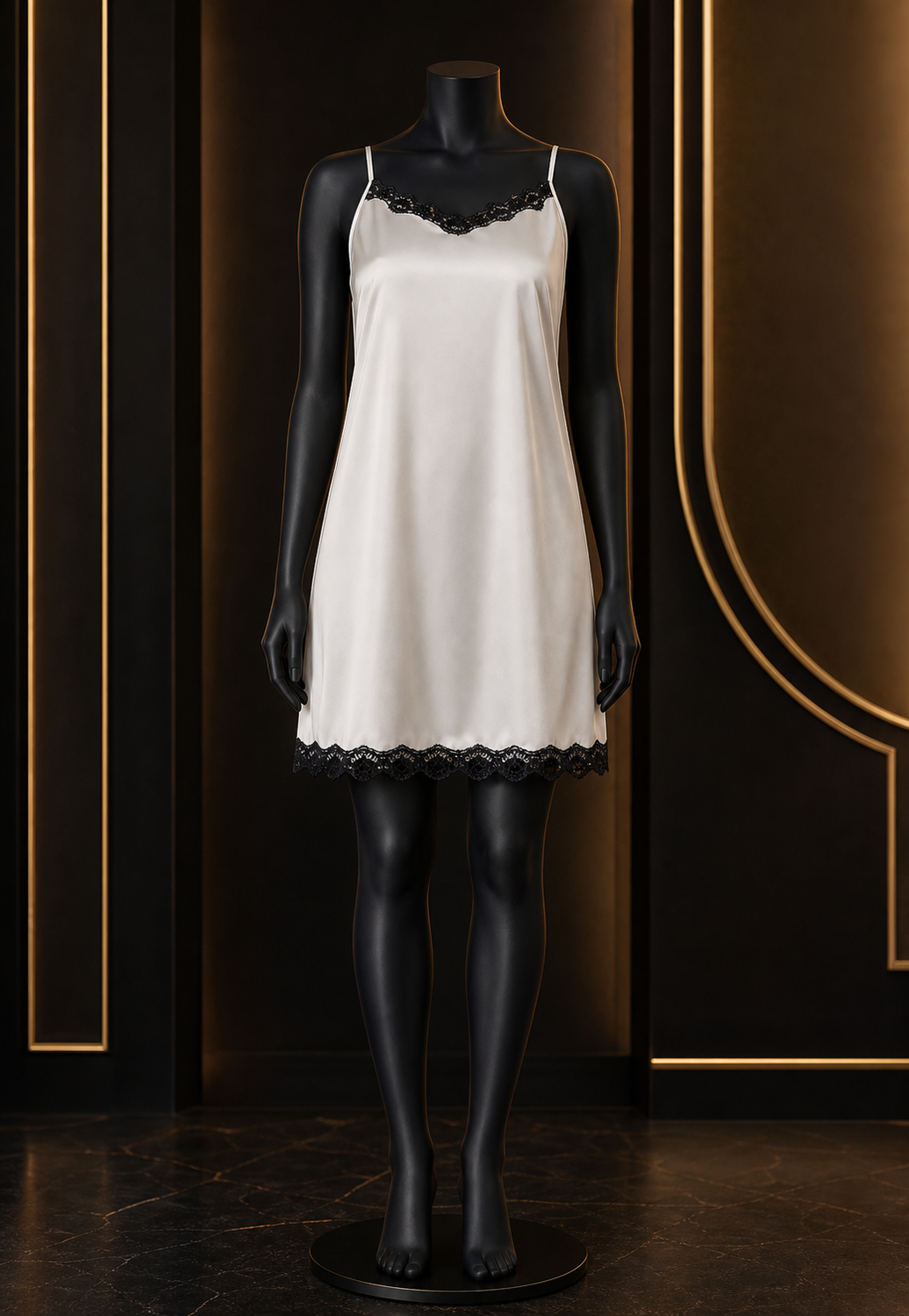 lingerie – col V, détails en dentelle – vue produit lingerie 1 sur 3