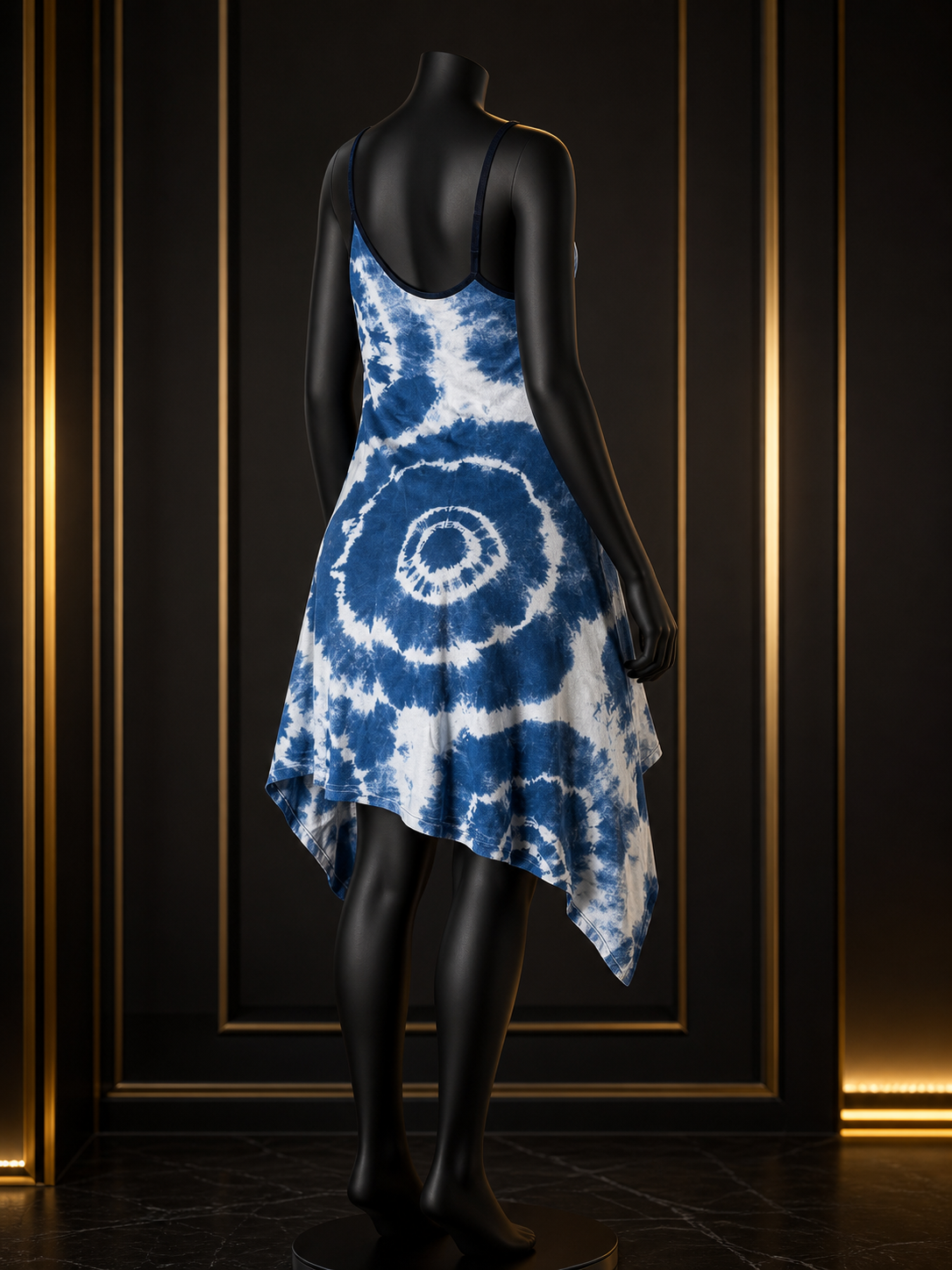 Vikenzo Printed with blue cotton tunik tie & die – Tie-dye print, Statement print – tunic product view 2 of 2