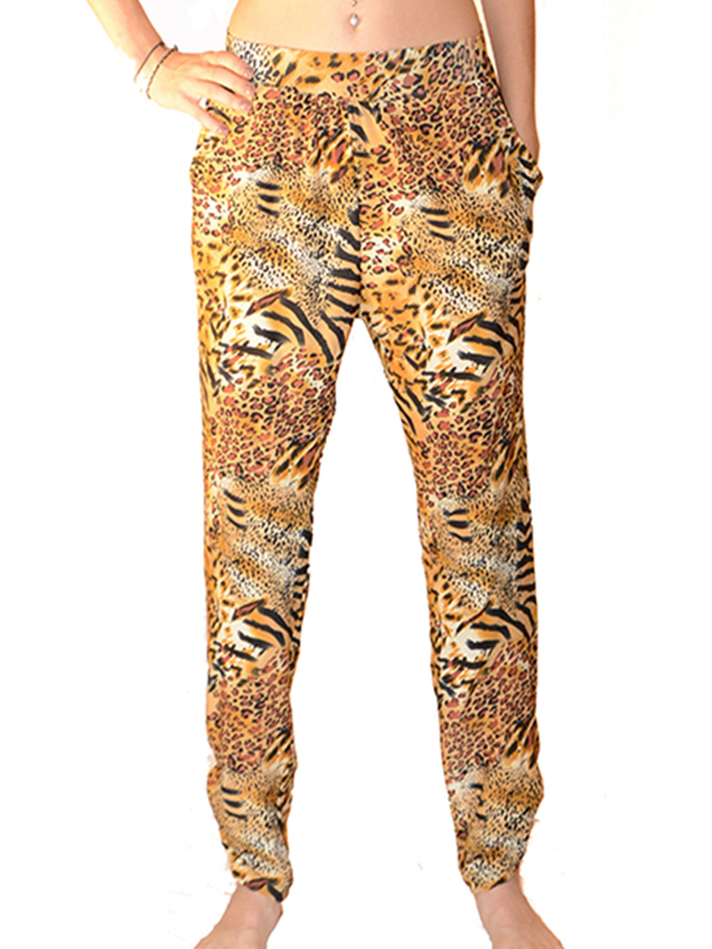 Leggings imprimé tigre avec poche